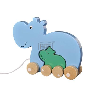 China An MDF Pull Walk Along Toy Long Wooden String for sale