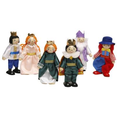 China Educational Hot Selling Wooden Doll with Clothes for Children Education and Study of Doll Family Play Set for sale