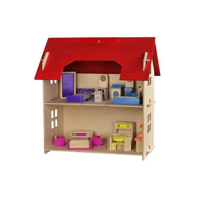 China 3d cardboard wooden puzzle education toy diy dollhouses for sale for sale