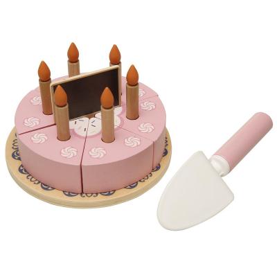 China Hot Selling Wooden MDF Wooden Toy For Kids Market Stall Game Cutting Board Set Kitchen Birthday Cake for sale