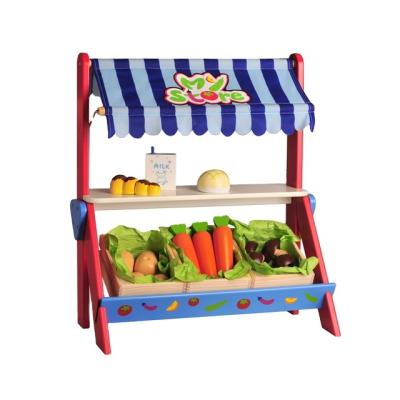 China Wooden MDF Kids Market Stall Pretend Toy for sale