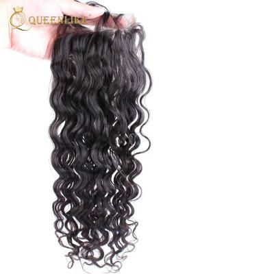 China Wet Hair Raw Virgin Indian Hair Water Wave Closure Unprocessed Water Wave And Wavy for sale