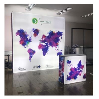 China Backlit Noise Booth Exhibition Backlit Equipment Printing Kit Tension Fabric Display for sale