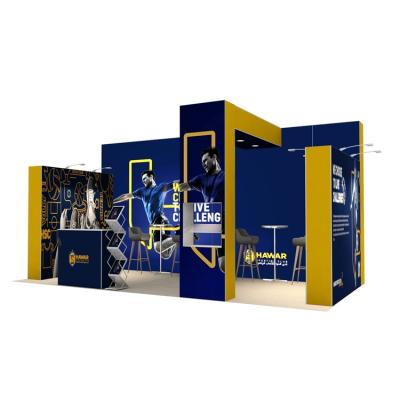 China Reusable Lightweight Portable Trade Show Booth Simple Economic Portable Exhibit Booths Designs Ideas Product Display Stands Builders for sale