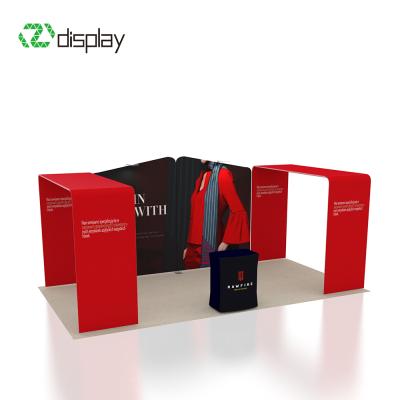 China New environmental friendly foldable portable aluminum booth tension fabric tube banner advertising stand for sale