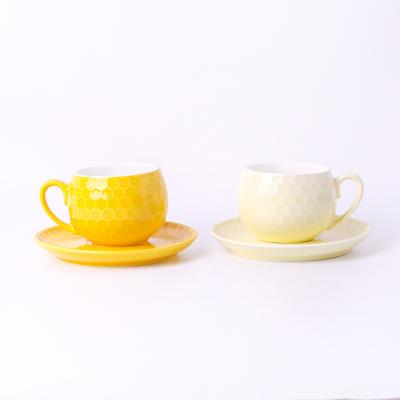 China Factory viable and coloful luxury hot sales porcelain coffee cup set with spoon for sale