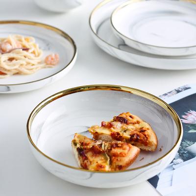 China Wholesale Custom High Quality Disposable Dinnerware Fine Ceramic Dinner Set Luxury Ceramic Dinnerware Sets Party Ceramic Tableware for sale