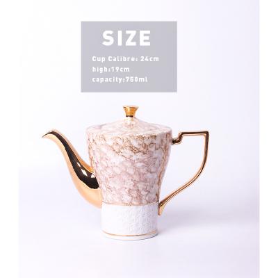 China Viable Suitable Price Gold Classic Tea Cups The Teapot Suit With Lid for sale