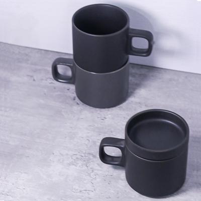 China Professional Wholesale Matte Black Color Custom Ceramic Low Price Hot Sale Disposable Coffee Mug For Sublimation for sale