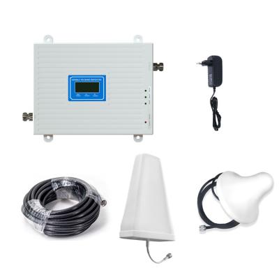 China Amplify Outdoor Waterproof Cell Phone Signal Booster 900 Signal Factory Price 1800 2100 Mhz Tri Band Signal Repeater 2g 3g 4g for sale