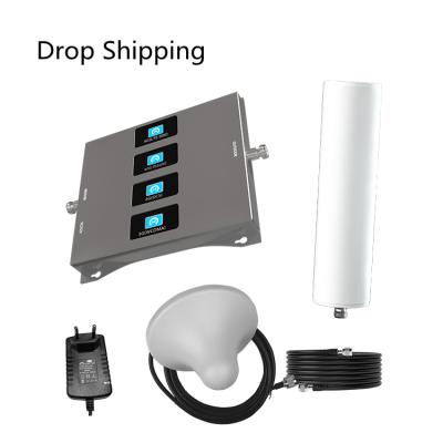 China Amplify Signal Drop Shipping Handy Quad Band Signal Booster 2g 3g 4g Mobile Signal Booster 800 900 1800 2100mhz for sale