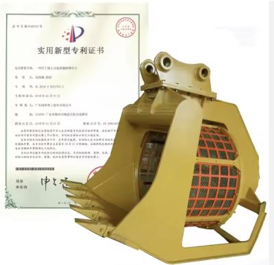 China Mini Excavator Screening Bucket Digger Screening Bucket Hole Size 20*20-100*100MM for sale