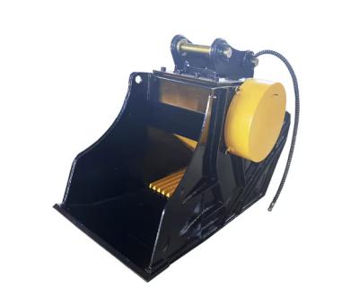 China 360 Degrees Excavator Crushing Bucket 12-22 Ton Concrete Basalt Crusher for sale