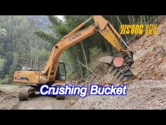 crushing bucket for crushing stone in quarrying mining construction demolition