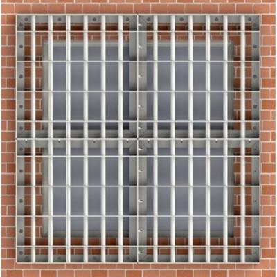 China Popular Luxury Folding Screen Security Galvanized Fixed Window Grill Design Metal Steel Window Grills for sale