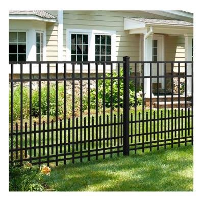 China Top Outdoor Decorative Cheap Steel Fence Wrought Iron Fence Designs for sale