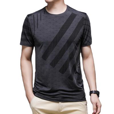 China Wholesale Bulk Print Parride Knitted Casual White For Men Clothing T-shirt Quick Dry Polyester for sale