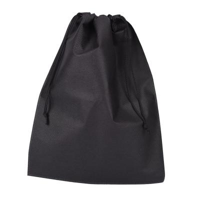 China Gift Shoe Clothes Storage Bag Travel Pouch Portable Drawstring Organize Bag 30cm*40cm Nylon Black for sale