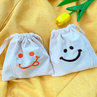 China Wholesale Custom Colorful Cotton Organic Bag Large Drawstring Bag Recyclable With Logo for sale