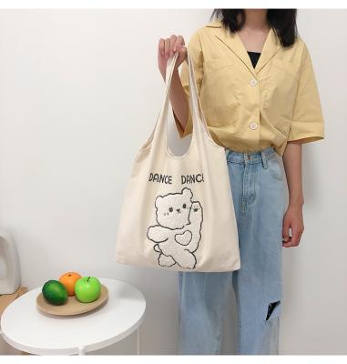 China Natural Shopping Tote Eco Custom Luxury Pouches Printing Cotton Canvas Tote Bag for sale