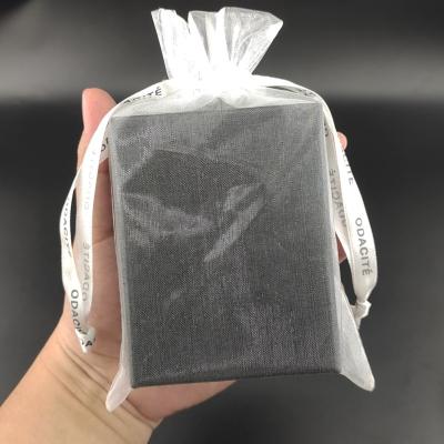 China Custom Promotion Organza Gift Bag With White Logo Organza Jewelry Bags for sale