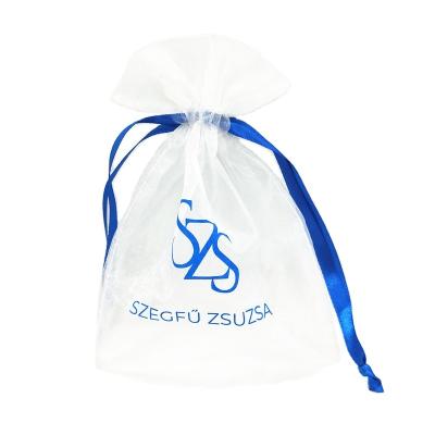 China 2019 YJX Factory Wholesale Recyclable Custom Gift Organza Drawstring Cosmetic Pouch With Silk Ribbon For Eyelash for sale