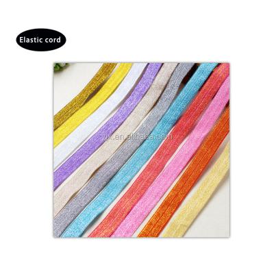 China Viable high quality flat and colorful elastic band for clothes backpacks and notebook elastic band notebook for sale