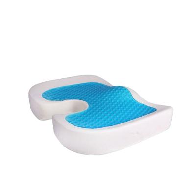 China Cooling Anti Hemorrhoid Anti-Static Memory Foam Wheelchair Cushion Cool Gel Coccyx Cushion for sale