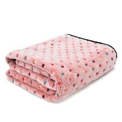 China Soft And Cute Travel Pet Product Dog Blanket Fleece Fabric for sale