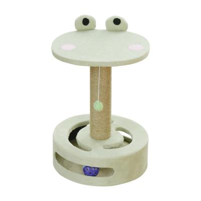 China Frog Pattern Good Quality Sisal Scratch Funny Luxurious Post Viable Cat Tree Sisal Cat Tree for sale