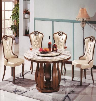 China Round Rococo Furniture, Luxury Dining Table, Beige and Brown, Turntables, Round for sale