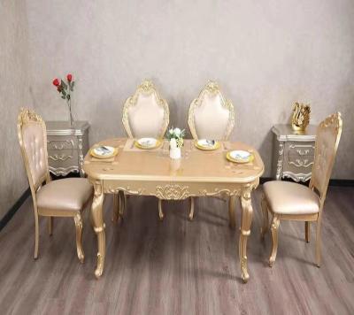 China Rectangle gold dining table, living room, rectangle, antique, European furniture for sale