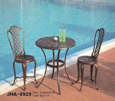 China Modern Outdoor Iron Table Poolside Table And Chair Set Two Seater Patio Furniture Outdoor Garden Chairs for sale