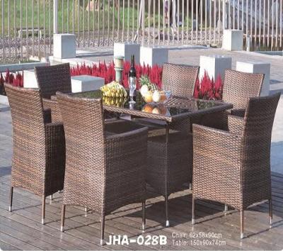 China Traditional fashionable outdoor table, 6 person table set, rattan garden furniture set for sale