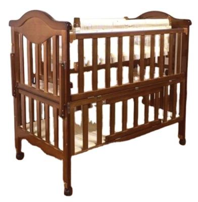 China Contemporary high quality natural wood baby hutch, kids cradle with wheels, toddler bed for sale