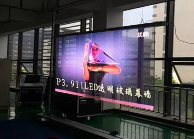 China Transparent LED Video Wall , P3.91-7.81 Glass LED Display For Shopping Mall for sale