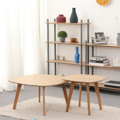 China Mesa Auxiliar Wholesale Modern Wooden Modern MDF Top Simple Square Coffee Table Living Room Side Table for sale