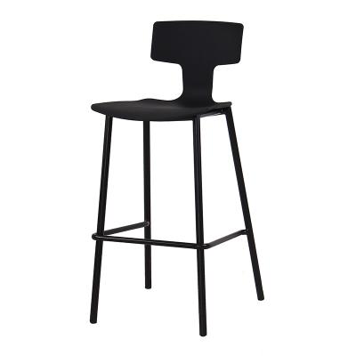 China Hot Selling Modern Apperance bar barstool modern black furniture modern plastic stool metal stool chair for sale