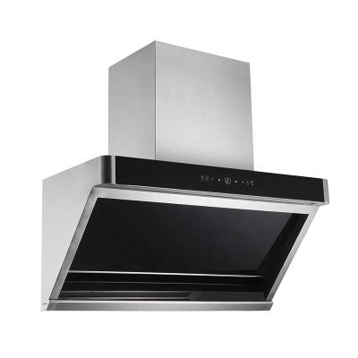 China Chinese Stainless Steel Free Spare Parts Downdraft Suction Range Hood Automatic Cleaning Range Hood Commercial Touch Household for sale