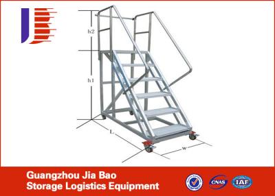 China Warehouse adjustable Power coating Truck Step Ladder with handrails for sale