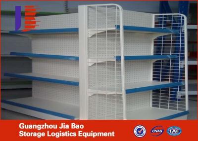 China Customized Supermarket Gondola Shelf Single / Double side 80kg for sale