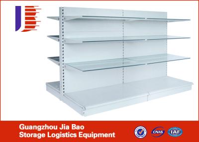 China Supermarket 50mm Pitch System Classic Tego Store Metal Gondola Storage Shelf for sale