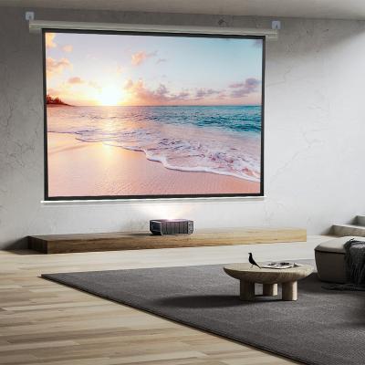 China Factory Wholesale Wall Mounted 84 Inch 4:3 Motorized Foldable Projector Projection Screen for sale