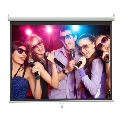 China 92 Inch Wall Mounted Efficient Wall Mounted 16:10 High Fold Self-lock Quick Retractable Projection Screen for sale