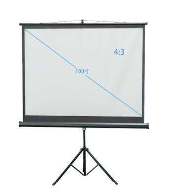 China Portable Projection Screen Factory Custom 100 Inch 4:3 Outdoor Household Bracket Triangular Portable Projection Screen for sale