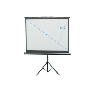 China Portable Projection Screen Manufacturers Highly Customized 100 Inch 16:10 Outdoor Household Bracket Lightweight Triangular Projection Screen for sale