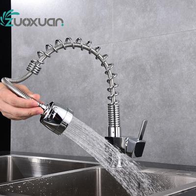 China Contemporary Kitchen Spring Pull-Down Faucet With Magnetic Coupling Spray Head for sale