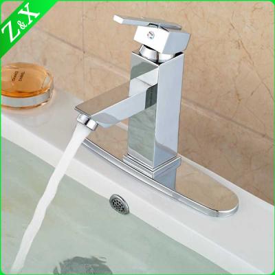 China Thermostatic Faucets Chrome Plating Sing Lever Brass Fashion Basin Faucet for sale