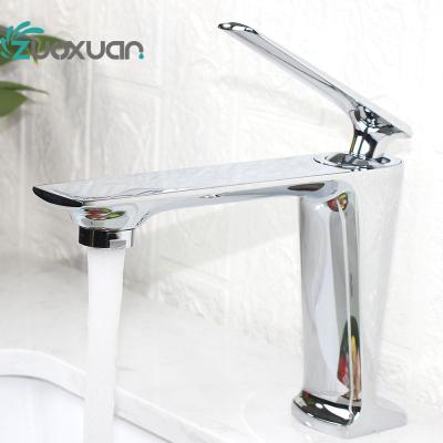 China Zuo Xuan Luxury Home High Quality Modern Brass Waterfall Basin Faucet for sale