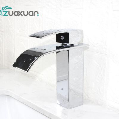 China ZuoXuan 2021 Modern New Design Deck Mounted Single Handle Brass Basin Faucet For Bathroom for sale